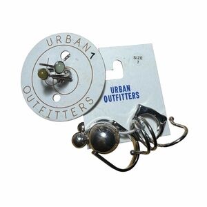Urban Outfitters Silver Statement Ring Set | Size 7